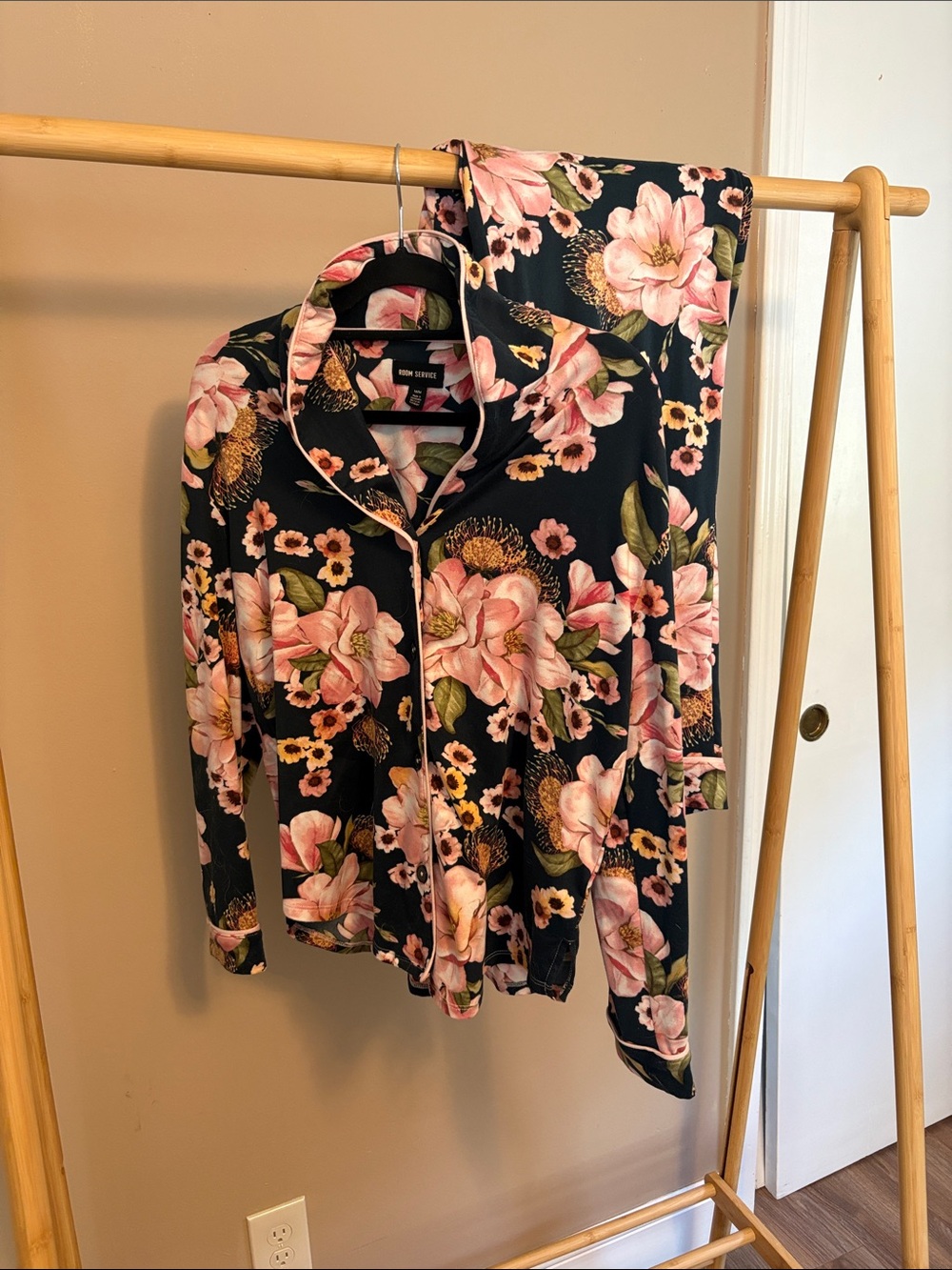 Room Service Floral Button-Up Pajama Set